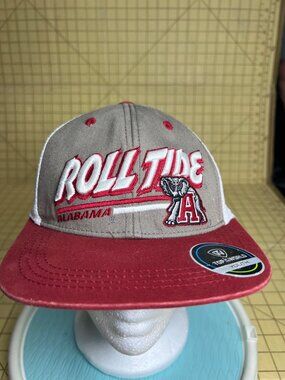 Top Of The World Youth Alabama Roll Tide Snapback Hat Gray/Red Mesh Adjustable